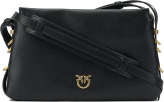 Pinko Triplet Mini Crossbody Bag - Dames - Schoudertassen - Zwart - ONE Size - Leer - Tassen