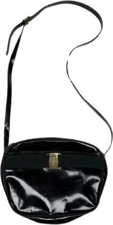 Ferragamo Pre-owned Cross Body Bags, female, Black, Size: ONE SIZE Pre-owned Leather Shoulder Bag