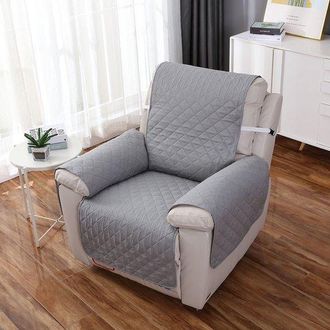 OEM Funda Antideslizante Gris. Apta Para Un Sill&oacute;n Individual De 200 Cm: Suave Y Protectora