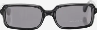 Carven Womens Square Acetate Sunglasses Black