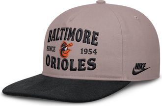 Nike Baltimore Orioles Cooperstown Pro Nike Mens MLB A-Frame Adjustable Hat in Brown | NB1B0KJ7BBI-HG2