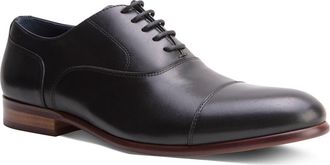 Blake McKay Melvern Cap Toe Oxford in Black Leather at Nordstrom, Size 8