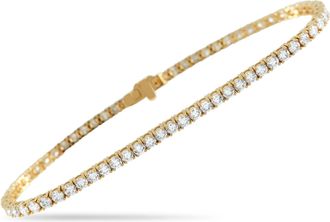 Luxury Bazaar 18K Yellow Gold 4.62ct Diamond Tennis Bracelet MF01-111925