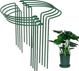 OEM Soportes Para Plantas: Juego De 8 Soportes Met&aacute;licos Resistentes Para Plantas Trepadoras - Soportes Ajustables Para Tomates, Vides Y Flores De Interio