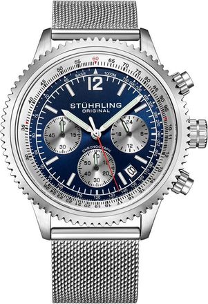 St&uuml;hrling Monaco Chronograph Quartz Blue Dial Mens Watch M16968