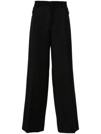 Moschino pleat-detail tailored trousers - Black