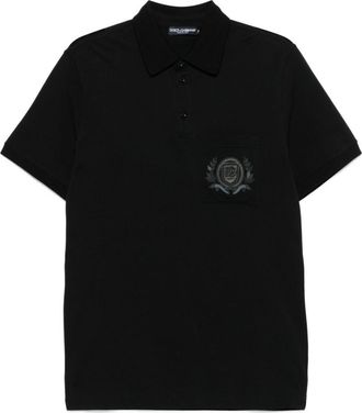 Dolce & Gabbana Black Polo with logo