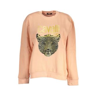 Cavalli Katoenen Trui - Dames - Sweatshirts - Roze - M - Katoen - Hoodies & sweatvesten