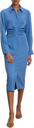 Veronica Beard Loxley Dress In Blue Coast