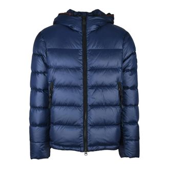 Peuterey Donsjack met ritssluiting zakken - Heren - Gewatteerde jassen - Blauw - L - Jassen