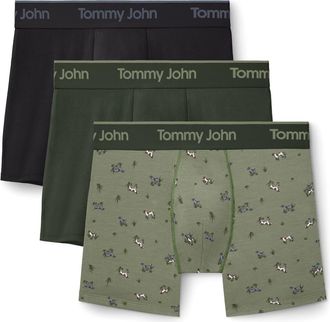 Tommy John 3-Pack Second Skin 6-Inch Stretch Modal Boxer Briefs in Black/db/pdog at Nordstrom, Size X-Large