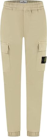 Stone Island Boys Junior Trousers Beige Cotton; Elastane