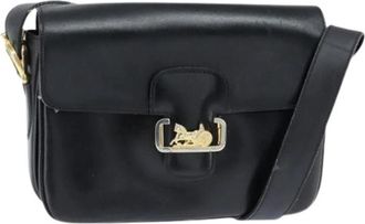 Celine Pre-owned Vintage Cross Body Bag - Dames - Vintage Schoudertas - Zwart - ONE Size - Leer - Vintage