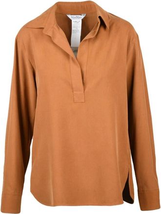 Max Mara Blusa - Dames - Blouses - Bruin - S - Overhemden