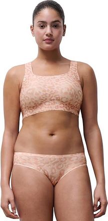 Chantelle Soft Stretch Bikini Womens Underwear Leopard Blush, Cotton/Elastane/Nylon
