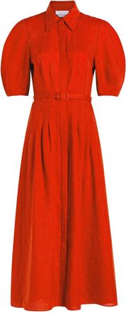 Gabriela Hearst Abito Maude con maniche a palloncino - Arancione