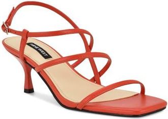 Nine West Hindy Slingback Kitten Heel Sandal in Medium Red at Nordstrom, Size 7.5