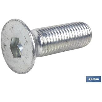 cofan Tornillo Allen Din 7991 Cabeza Avellanada Y Plana, Con Hex&aacute;gono Interior C-10.9 M-16 X 35 Z