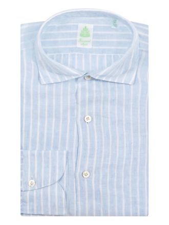 Finamore striped buttoned shirt - Blue