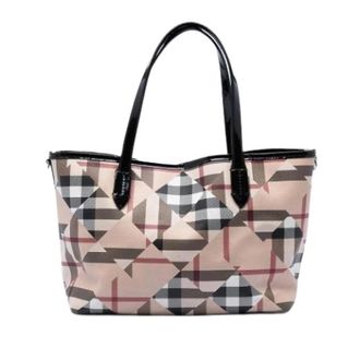 Burberry Pre-owned Canvas Satchel - Dames - Vintage Shopper - Beige - ONE Size - Leer - Vintage