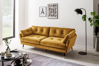 Trends by HG 3-Sitzer »Amira« mit Strasssteinen und goldfarben Applikationen