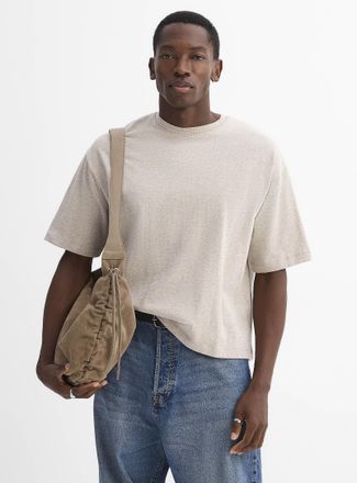 Le 31 Mens Cropped T-shirt Oversized fit