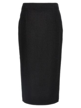 Alessandra Rich Midi Tweed Bouclé Skirt