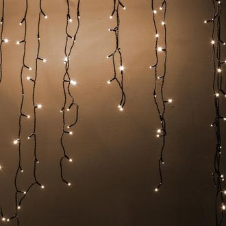 Vacchetti Cortina Luz 200 Led Plastico Blanco Calido Cm450