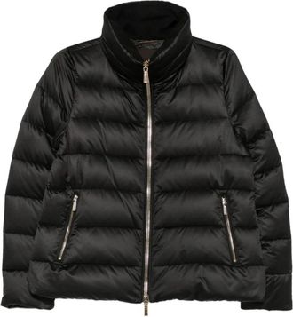 Moorer Argentea Padded Jacket - Dames - Gewatteerde jassen - Zwart - 2XS - Leer - Jassen