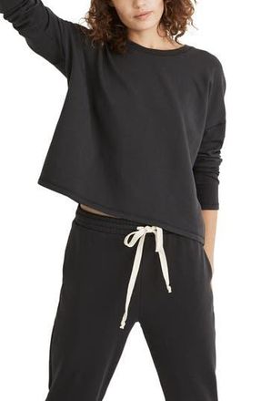 Madewell MWL Superbrushed Easygoing Sweatshirt in Black Coal at Nordstrom Rack, Size Xx-Small