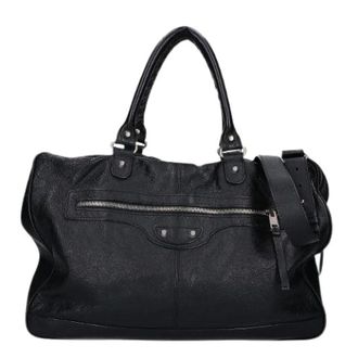 Balenciaga Pre-owned Handbags, male, Black, Size: ONE SIZE Pre-owned Agneau Mini Folder Lambskin Briefcase