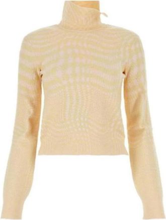 Burberry Truien - Dames - Coltruien - Beige - S - Wol - Truien & Vesten