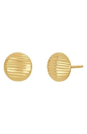 Bony Levy 14K Gold Stripe Stud Earrings in 14K Yellow Gold at Nordstrom