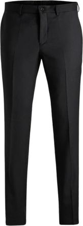 Jack & Jones Slim Fit Zwarte Broek Model 12141112 - Heren - Chinos - Zwart - M - Wol - Broeken