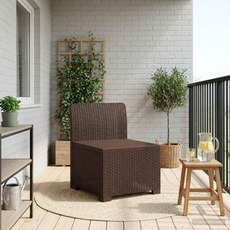 vidaXL Vidaxl Divano Da Giardino A 1 Posto Aspetto Rattan Pp Marrone