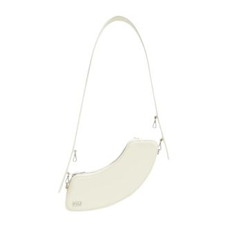 GCDS Gcds, Tassen, Dames, Beige, ONE Size, Leer, Comma Medium Handbag