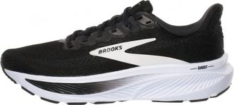 Brooks Mens Ghost 17 Sneaker In Black/grey/white