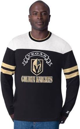 Starter Mens Starter Black Vegas Golden Knights Blitz Durene Long Sleeve T-Shirt at Nordstrom, Size X-Large