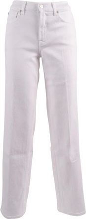 7 For All Mankind Stovepipe Straight - Dames - Regular Fit Jeans - Wit - W28 - Denim - Jeans