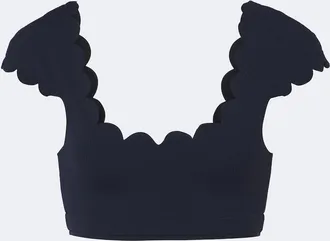 Marysia Swim Mexico scalloped bikini top