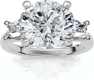 Pompeii3 Certified 3 3/4Ct Kiran Diamond Engagement Ring 14k Gold