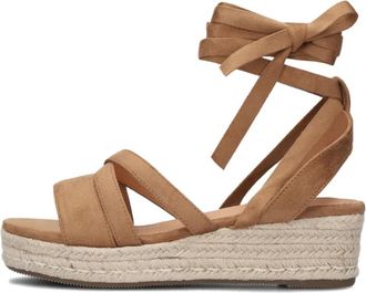 Omoda Trendy Cognac Su&egrave;de Espadrilles - Dames - Sleehakken - Bruin - 36 EU - Su&egrave;de - Schoenen