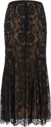 Self Portrait Lace Mermaid Skirt - Black