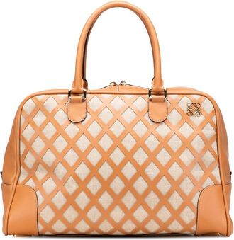 Loewe Pre-owned Loewe Extra Large Canvas and Cut Out Leather Amazona 75 Ladies 61506