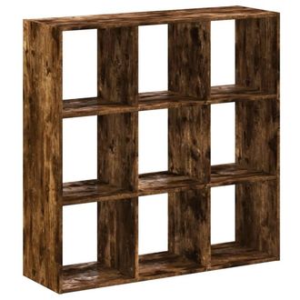 Berkfield Home Bookcase Smoked Oak 102x32x102 cm Engineered Wood in Brown | Size: 102 x 32 x 102 cm