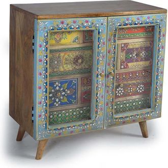 Giner&Colomer Cómoda en madera de mango natural y multicolor