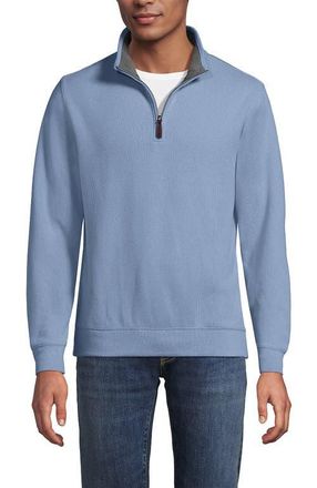 Lands End Bedford Rib Quarter Zip Sweater in Oasis Blue at Nordstrom, Size Xx-Large