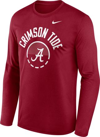 Nike Alabama Courtside Nike Mens Dri-FIT College Long-Sleeve T-Shirt in Red | 02TJ69WABN-FFP