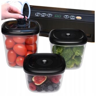OEM Juego De 3 Recipientes Al Vac&iacute;o Kohersen De 2l, 0.7l Y 1.4l Para Servir Caf&eacute; O Comida