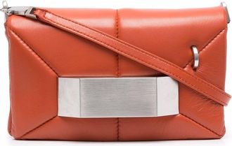 Rick Owens Griffin leather messenger bag - men - Leather - One Size - Orange